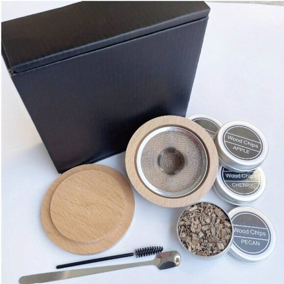 Whiskey Smoker Coctail Wood Gift Set 4 Flavors Wood Chips Torch not Included - Picture 6 of 7